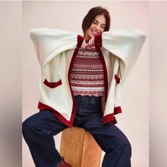 FREE PEOPLE WE THE FREE WOMENS MANNY CARDI OVERSIZED CARDIGAN MINT COMBO SMALL - Picture 1 of 9